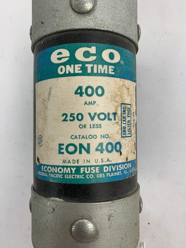 Economy Fuse EON400 400A 250V Fuse "Lot of 3"2
