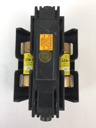 BUSS JP60030-3CRA FUSE HOLDER 600V 30A W/ LPJ-1SP DUAL ELEMENT TIME-DELAY FUSE 0