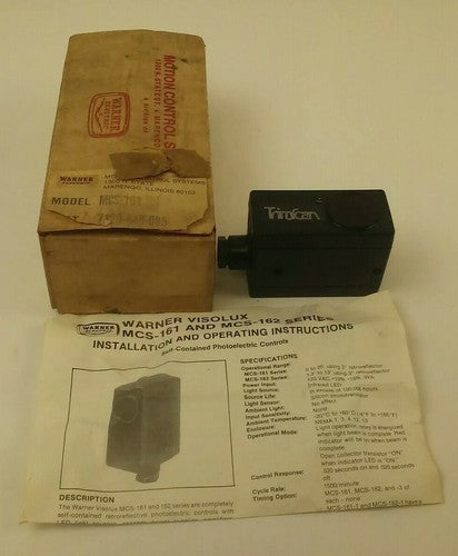 WARNER ELECTRIC MCS-161 PHOTOSCANNER PHOTOELECTRIC CONTROL 7120-448-0050