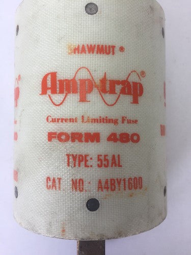 SHAWMUT A4BY1600 AMP-TRAP CURRENT LIMITING FUSE FORM 480 TYPE 55AL 600VAC K-DON 1