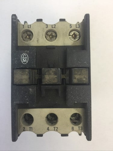 KLOCKNER MOELLER STARTER DIL 0M CONTACTOR 3POLE 250VDC 35A 15HP COIL 120V 60HZ0