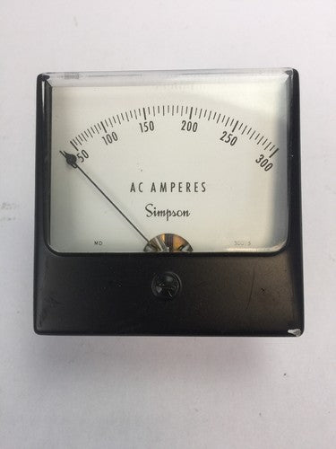 SIMPSON 0-500 AC AMPERES PANEL MOUNT METER0