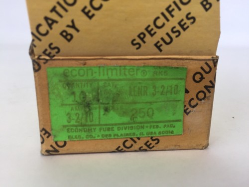 ECONOMY LENR 3-2/10 ECON-LIMITER CLASS RK5 FUSE 250VAC 3-2/10AMP (BOX OF 10)1