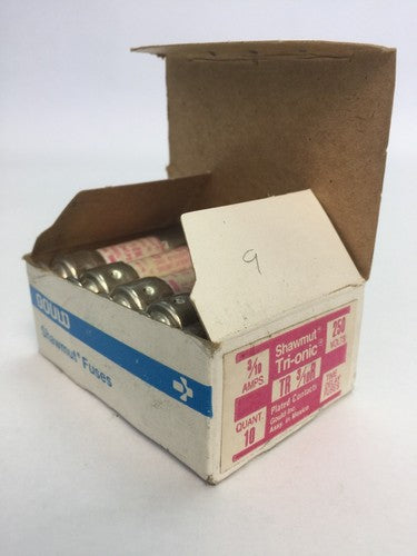 SHAWMUT TRI-ONIC TR3/10R TIME DELAY FUSE 3/10A 250VAC CLASS RK5 (BOX OF 10)0