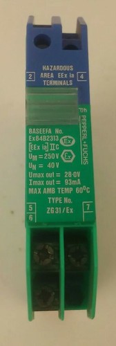 PEPPERL + FUCHS SOLENOID DRIVER ZG31/EX EX84B2313 TRANSFORMER ISOLATED REPEATER 0