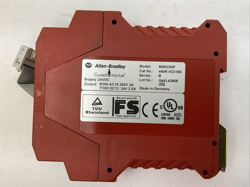 ALLEN BRADLEY 440R-H23180 MSR230P SER B GUARD MASTER SAFETY RELAY SUPPLY 24VDC0