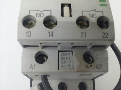 KLOCKNER MOELLER PKZM0-6,3 MOTOR STARTER W/ SE00-11-PKZ0, NHI11-PKZ0, 240V COIL3