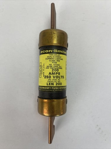 ECONOMY LENR 200 ECON-LIMITER CURRENT-LIMITING CLASS RK5 FUSE 200A 250VAC0