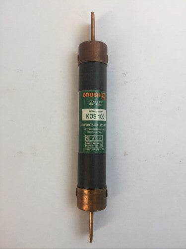 BRUSH KOS100 CLASS K5 ONE TIME FUSE 100AMP 600VAC0
