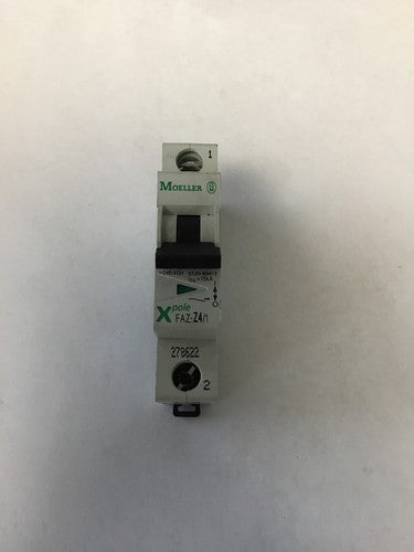MOELLER FAZ-Z4/1 CIRCUIT BREAKER 240VAC/415V 1POLE (LOT OF 4)0