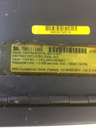 STI MS/FS43CNTRL-BW-U-AC1 MINI SAFE / FLEX SAFE 4300B-2 TEST PROCEDURE 115VAC1