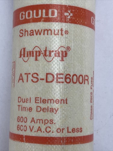 GOULD SHAWMUT ATS-DE600R AMP-TRAP DUAL ELEMENT TIME DELAY FUSE 600VAC 600AMP1