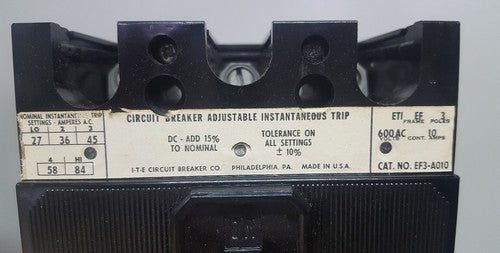 EF3A010 Siemens Molded Case Circuit 3 Pole 10 Amp 480V 1