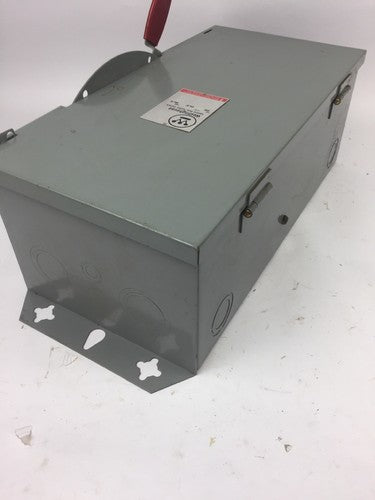WESTINGHOUSE GUN323 SAFETY SWITCH 240 VOLT AC 100 AMP TYPE 1 ENCLOSURE INDOOR3