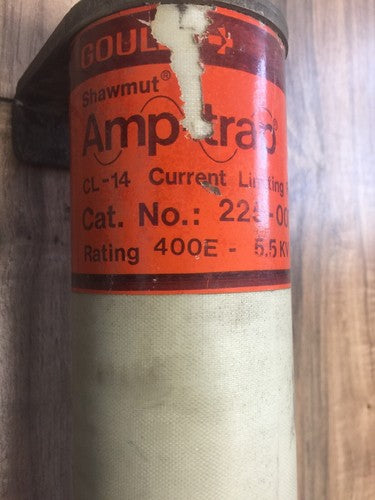 GOULD SHAWMUT AMP-TRAP 225-007-952 CL-14 CURRENT LIMITING FUSE 400E 5.5KV MAX1
