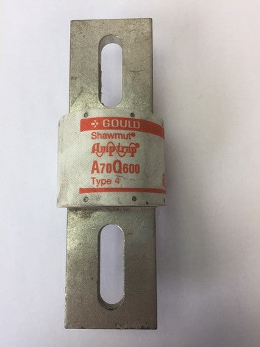 GOULD SHAWMUT AMPTRAP A70Q600 FUSE 600 AMP 700VAC TYPE 4 FORM 1010
