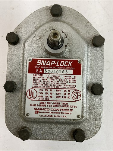 SNAP-LOCK EA80010165 SNAP SWITCH FOR HAZARDAOUS LOCATIONS 600VAC 5A 250VDC 1.5A0