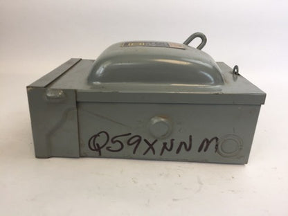 SQUARE D H221NRB SERIES D1 FUSIBLE SAFETY SWITCH 30A 240VAC 125/250VDC 2POLE 4