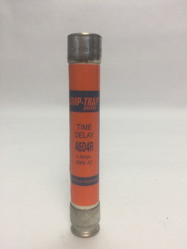 GOULD SHAWMUT AMP-TRAP 2000 A6D4R TIME DELAY FUSE 4A 600VAC CLASS RK1 (LOT OF 5)0
