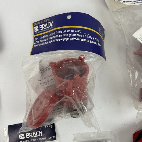 BRADY LOCK OUT TAG OUT KIT  PICTURES SHOW INCLUDED ITEMS. SEE DESC. FOR PART#'S4