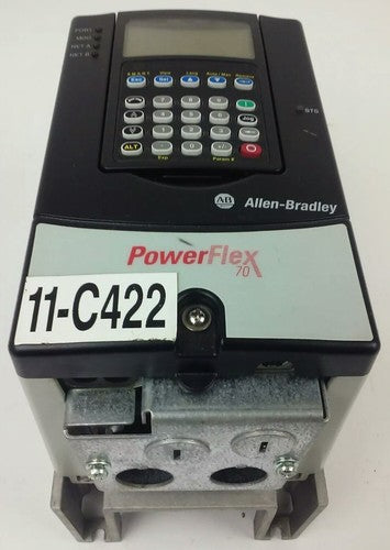 ALLEN BRADLEY POWER FLEX 70 20A-D2P1A0AYNNENN SER. A,3PH,480V, 1HP, W/ 20-HIM-A30