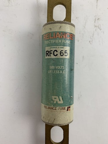 Reliance RFC65 65A 600V Rectifier Fuse "Lot of 6"1