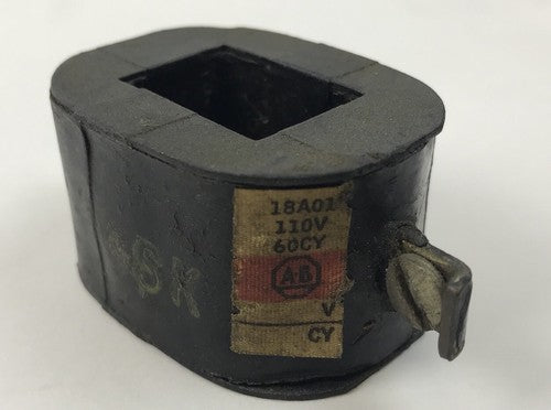 ALLEN BRADLEY 18A01 110V @  60HZ Coil, USED GOOD CONDITION, MISSING CREWS0