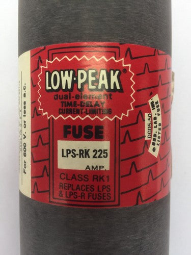 BUSSMAN LPS-RK 225 LOW PEAK DUAL ELEMENT TIME DELAY CURRENT LIMITING (LOT OF 3)1