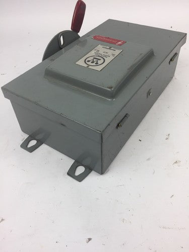 WESTINGHOUSE JHU221 HEAVY DUTY SAFETY SWITCH 240 VAC 250 VDC 30 AMP3