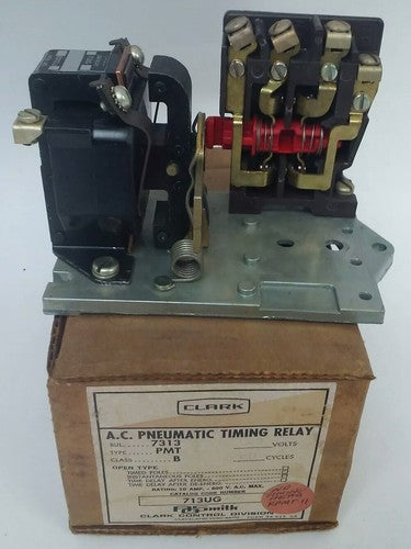 CLARK 713UG-76 713UGD AC PNEUMATIC TIMING RELAY 120V 60HZ 10A 600V TYPE PMT  0