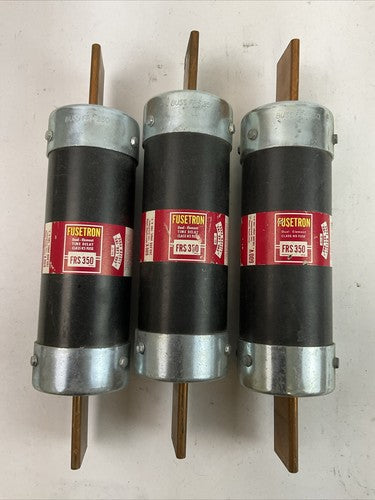 FUSETRON FRS350 DUAL ELEMENT FUSE 600VAC 350AMP (LOT OF 3)0