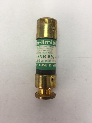 ECONOMY LENR 6-1/4 ECON-LIMITER CLASS RK5 FUSE 250VAC 6-1/4AMP (BOX OF 10)2