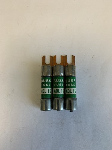 Bussmann ADL15 15A 250V Fuse "Lot of 3"0