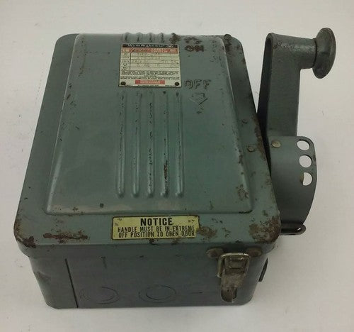 WESTINGHOUSE, AHU-221, SAFETY SWITCH, 2P, 30A, 240VAC/ 250VDC, TYPE A, AHU, NEW0