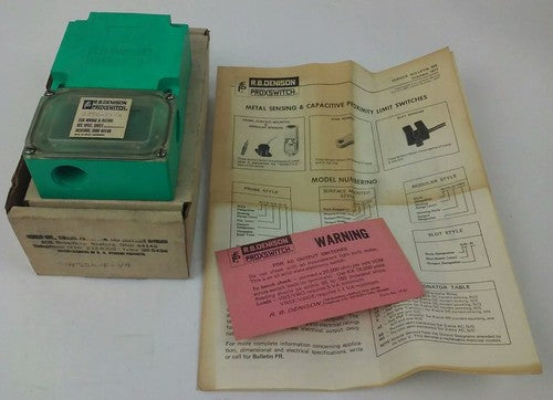 R.B.DENISON NJ50-F+VA, PROXIMITY LIMIT SWITCH, 250V, BUL. 900, NEW SURPLUS, NJ500