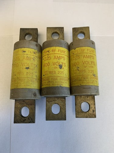 Economy Fuse RFS225 225A 600V Fuse "Lot of 3"0