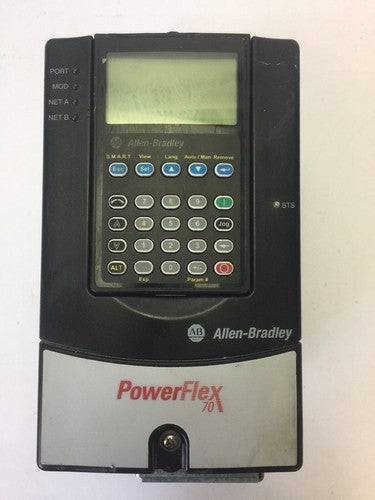 ALLEN BRADLEY POWER FLEX 70 20AB2P2A3AYNNEC0 AC DRIVE SERA INPUT 180-264VAC 0