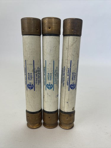 EDISON LESRK15 TIME DELAY CURRENT LIMITIN CLASS RK1 FUSE 15AMP 600VAC (LOT OF 3)3