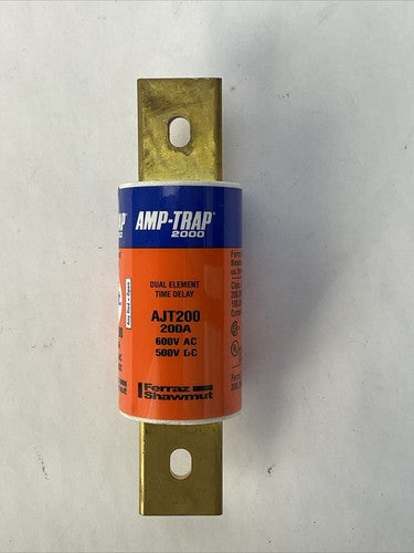 FERRAZ SHAWMUT AJT200 AMP-TRAP 2000 SMART SPOT FUSE 200A 600VAC 500VDC DUAL2
