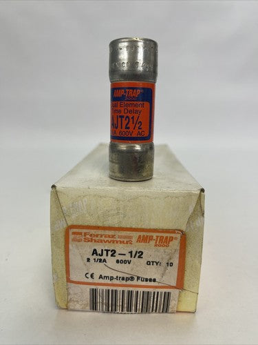 FERRAZ AJT2-1/2 AMP-TRAP 2000 DUAL ELEMENT FUSE 2-1/2AMP 600VAC (LOT OF 10)0