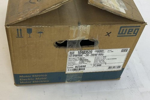 WEG HP06PB56C-208 MOTOR 3PHASE 230/460V 1160RPM 1/2HP 60HZ FRAME B56C2