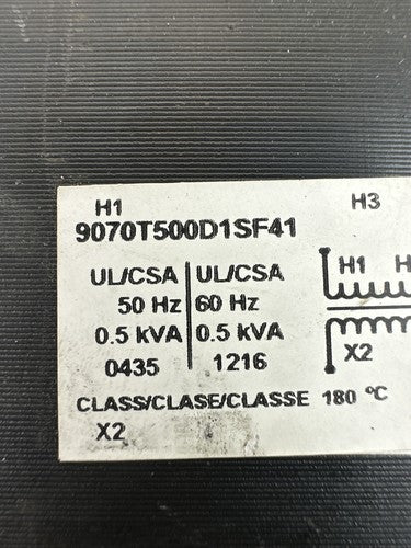 SQUARE D 9070T500D1SF41 TRANSFORMER 0.5kVA1