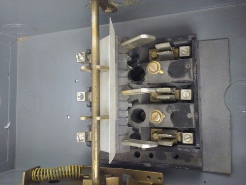 WESTINGHOUSE, HUN362, SAFETY SWITCH, 60A, 600V, 3P, TYPE 1 INDOOR, MISSING PARTS5