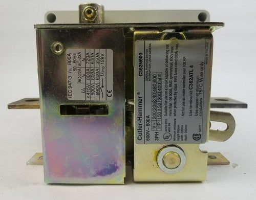 CUTLER HAMMER C362N600 DISCONNECT SWITCH 600AMP 3PH 600V1