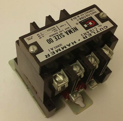 CUTLER HAMMER C10AN3A MAGNETIC CONTACTOR W/O INTERLOCK, 120V 60HZ COIL, C10AN33