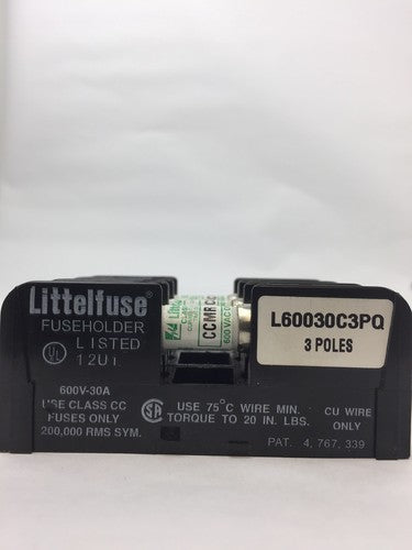 LITTELFUSE L60030C33PQ FUSEHOLDER WITH 3 CCMR 15 AMP FUSES0