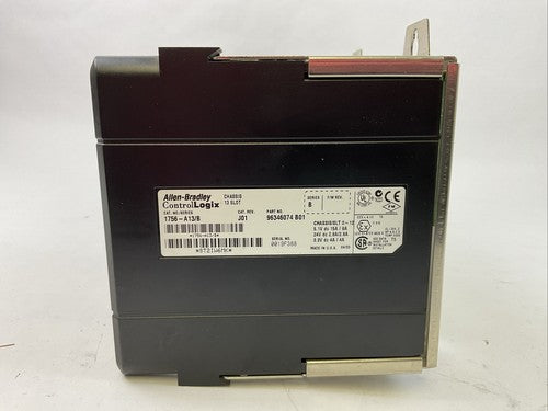 ALLEN BRADLEY 1756-A13 CAT REV J01 SER B CONTROLLOGIX 13 SLOT CHASSIS0