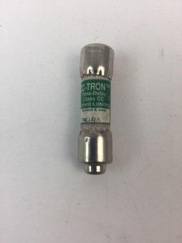 CC-TRON FNQ-R-5 TIME DELAY CLASS CC CURRENT LIMITING FUSE 600VAC 5A (LOT OF 3)0