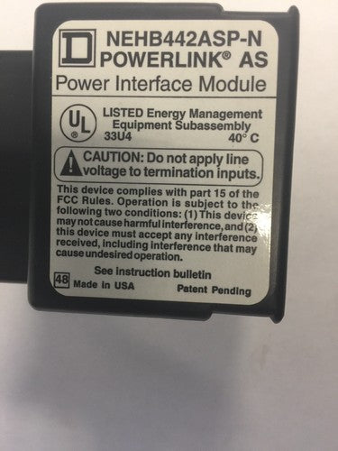 SQUARE D NEHB442ASP-N POWERLINK AS POWER INTERFACE MODULE 1