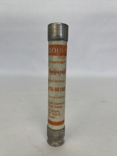GOULD SHAWMUT ATS-DE10R DUAL ELEMENT TIME DELAY FUSE 10AMP 600VAC (LOT OF 10)1